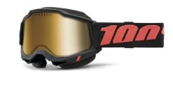100% Accuri 2 Snowmobile Goggles - Mirrored Lens -Highway 21 shop 100 accuri2 snowmobile goggle geospace lens geospace mirror red 1