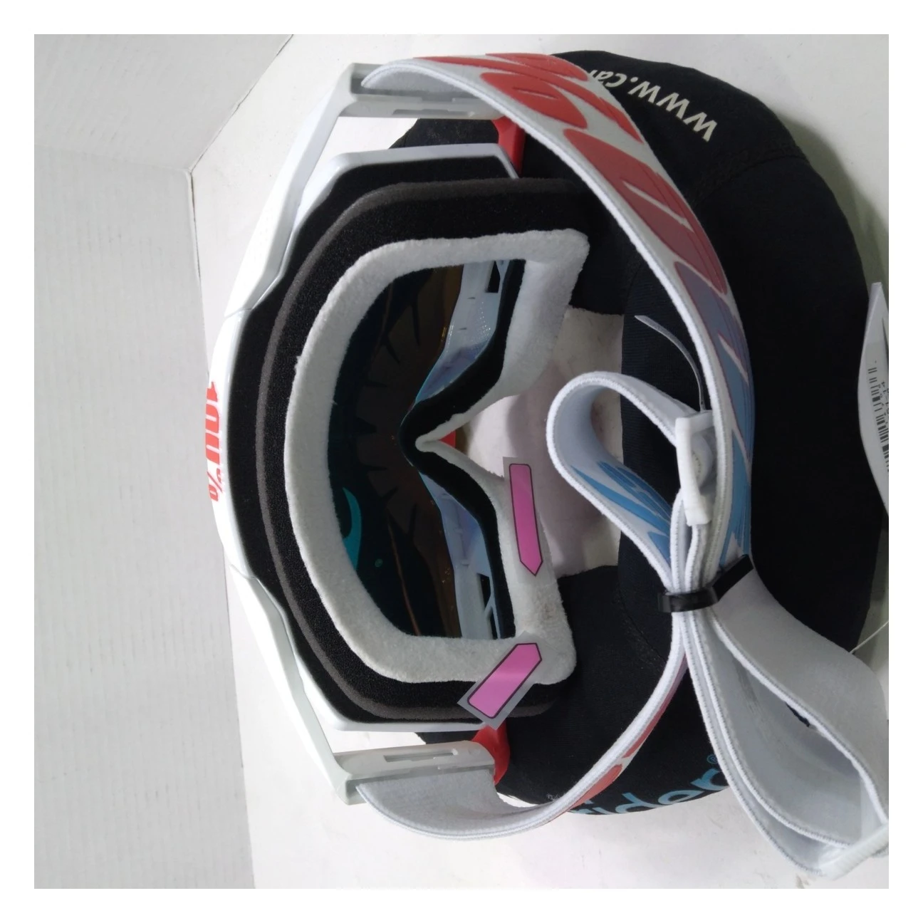 100% Racecraft 2 Goggles - Mirrored Lens St. Kith/Mirror Red [Blemished - Very Good] - Image 2
