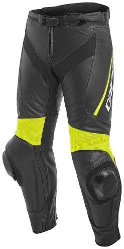 Dainese Delta 3 Leather Pants -Highway 21 shop dainese delta3 leather pants black black fluo yellow