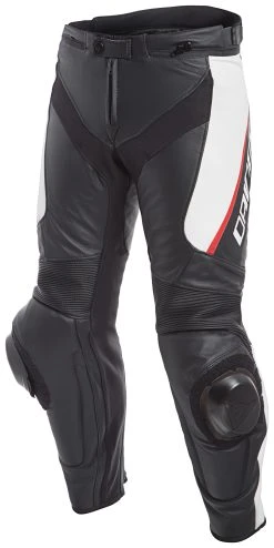 Dainese Delta 3 Leather Pants -Highway 21 shop dainese delta3 leather pants black white red