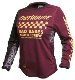 Fasthouse Youth Girl's Grindhouse Golden Script Jersey -Highway 21 shop fasthouse youth girls grindhouse golden script jersey maroon