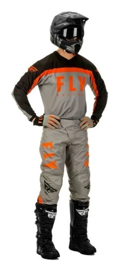 Fly Racing Dirt Fly Racing Youth F-16 Pants -Highway 21 shop fly racing dirt f16 pants grey black orange 3