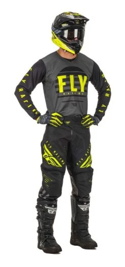 Fly Racing Dirt Youth Kinetic K220 Pants -Highway 21 shop fly racing dirt kinetic k220 pants black grey hi viz 3
