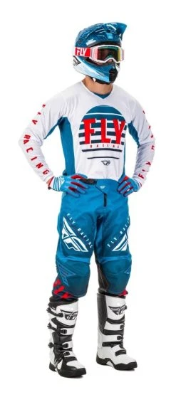 Fly Racing Dirt Youth Kinetic K220 Pants -Highway 21 shop fly racing dirt kinetic k220 pants blue white red 3