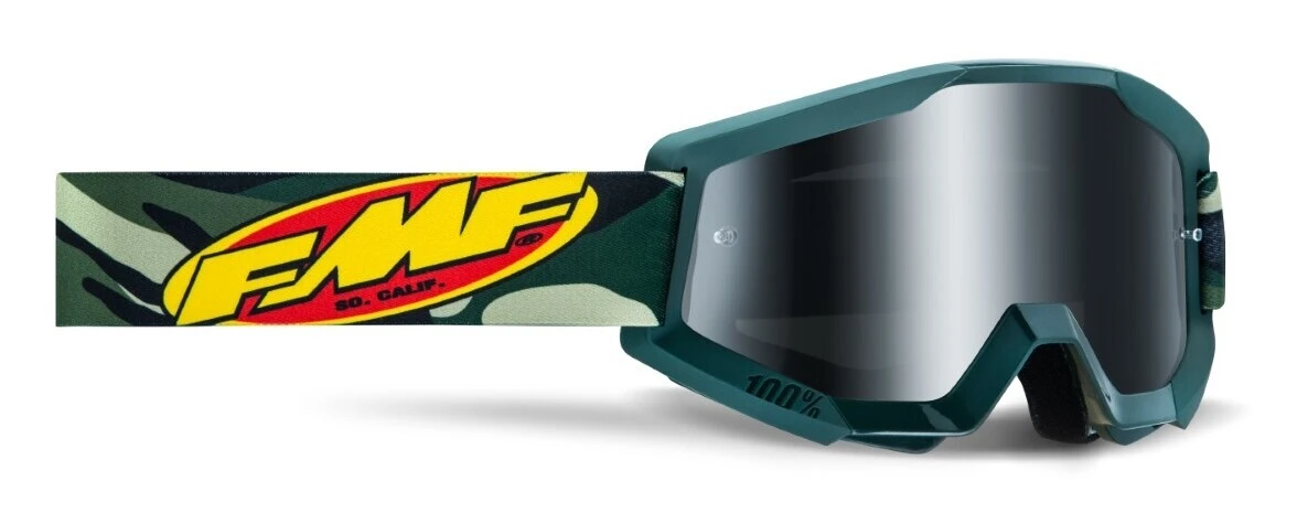 FMF PowerCore Mirror Lens Goggles Camo / Mirror Silver [Open Box]