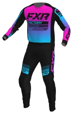 FXR Youth Clutch Pro MX Jersey -Highway 21 shop fxr clutch pro mx jersey black sky pink 2