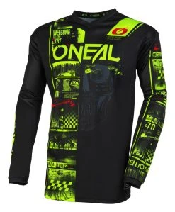 O'Neal Element Attack Jersey -Highway 21 shop o neal element attack jersey black hi viz yellow