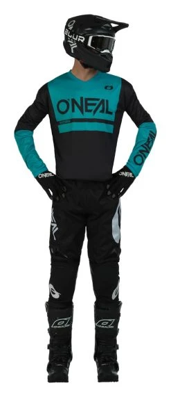 O'Neal Element Threat Air Jersey -Highway 21 shop o neal element threat air jersey black teal 2