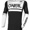 O'Neal Element Threat Air Jersey -Highway 21 shop o neal element threat air jersey black white