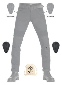 Pando Moto KarlDo Kev 1 Pants -Highway 21 shop pando moto karldo kevlar pants black 3