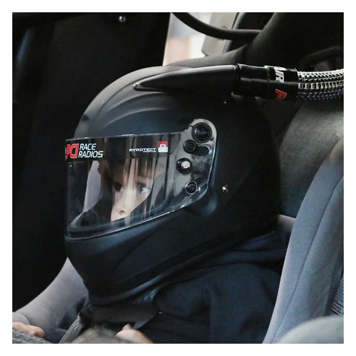 PCI Race Radios Pyrotect Sportmax Midair Fresh Air Youth Helmet - Image 4