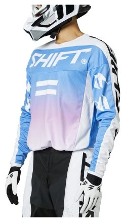Shift White Label Fade Jersey -Highway 21 shop shift whit3 label fade jersey acid blue