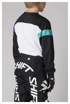 Shift Youth White Label Ultra Jersey -Highway 21 shop shift yth label ultra jersey wht ultvt white ultraviolet 1