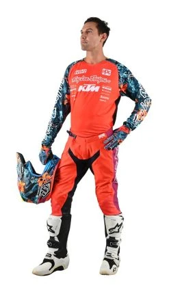 Troy Lee Designs Troy Lee SE Pro Cosmic Jungle Pants -Highway 21 shop troy lee designs se pro pant cosmic jungle orange navy orange navy 2